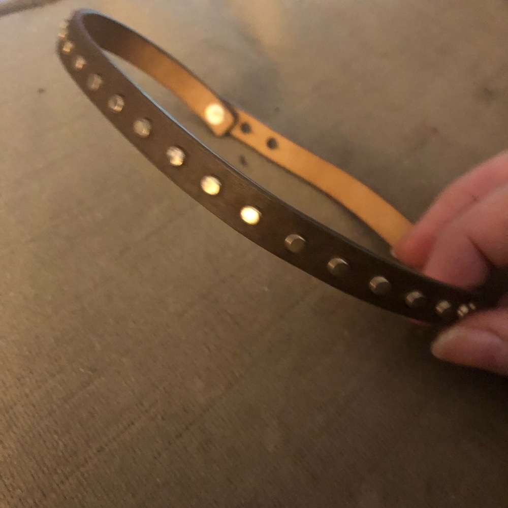 Brown Studded Leather Pet Collar Necklace- 78A $15 or $13 w/offer